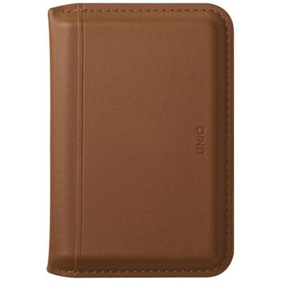 Uniq Lyden DS RFID-Magnetgeldbörse mit Telefonständer, Braun