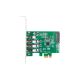 3. LANBERG PCI-E X1 KARTE -> 4X USB-A 3.1 GEN1 FOLLOW LOW PROFILE PCE-US3-004