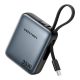 Vention 10000mAh 35W PD Powerbank mit integriertem USB-C-Kabel, Grau