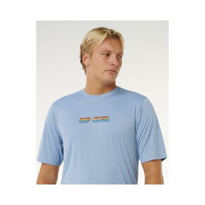 6. Herren Lycra RIP CURL Icons Of Surflite UPF Kurzarmhemd blau