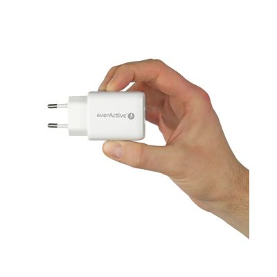 7. EVERACTIVE NETZLADEGERÄT MIT 1 X USB QUICK CHARGE 3.0 UND 1 X USB-C PD PPS 25 W, WEISS, SC-370Q