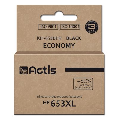 Actis KH-653BKR Tinte (ersetzt HP 653XL 3YM75AE; Premium; 20 ml; 575 Seiten; schwarz)