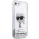 4. Karl Lagerfeld KLHCI8LNKHCH iPhone 7/8/ SE 2020/2022 Silber/Silber Hardcase Glitter Karl Head