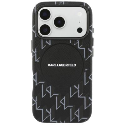3. Karl Lagerfeld Monogram Logo MagSafe Hülle für iPhone 17 Pro - Schwarz