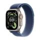 Apple Watch Ultra 3 GPS + Cellular 49 mm Gehäuse aus Natur-Titan mit blauem/hellblauem Trail Loop - S/M