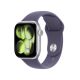 Apple Watch Series 11 GPS 42 mm Silbernes Aluminiumgehäuse mit Sportarmband in Lila Nebelgrau - M/L