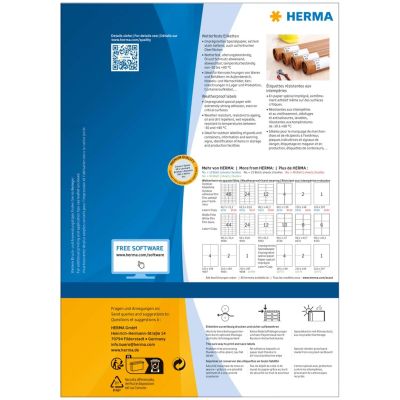 2. HERMA 10775 Bedruckbare Etiketten, weiß, selbstklebend