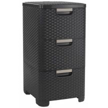 CURVER REGAL MIT 3 SCHUBLADEN 3x14L / DUNKELBRAUN
