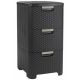 CURVER REGAL MIT 3 SCHUBLADEN 3x14L / DUNKELBRAUN