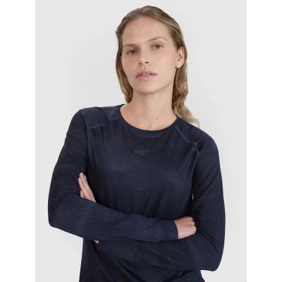 3. Schnelltrocknendes Damen-Radsport-Longsleeve 4F 4FWSS25TFLOF344-20A