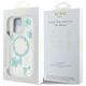 8. Guess Resin Flowers Glitter MagSafe iPhone 16 Pro Hülle - Transparent Grün