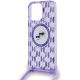 5. Karl Lagerfeld IML Crossbody Monogram Karl & Choupette Head MagSafe-Hülle für iPhone 15 Pro – Lila