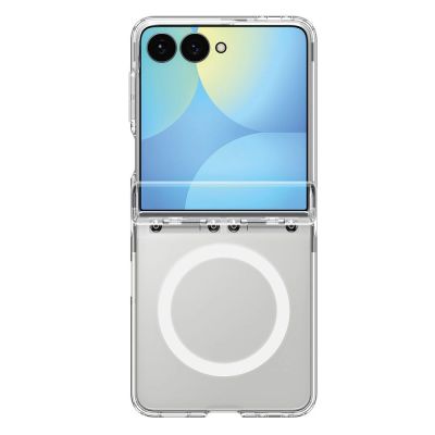 5. Spigen Ultra Hybrid Pro MagSafe Hülle für Samsung Galaxy Z Flip 8 – Transparent und Weiß