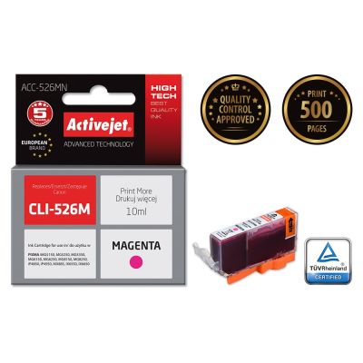 2. Activejet ACC-526MN Tinte (Ersatz für Canon CLI-526M; Supreme; 10 ml; rot)