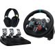 15. Logitech G 991-000539 Gaming-Controller aus Aluminium, Schwarz, USB, Lenkrad + Pedale + Headset für PC, PlayStation 4, PlayStation 5, PlayStation 3