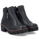 10. Schwarze Damen-Ankle-Boots aus Leder mit Blockabsatz, Rieker 79254-00