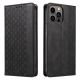 7. Magnet Strap Case für iPhone 14 Pro Flip Wallet Mini Lanyard Ständer Schwarz