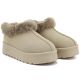 4. Beige Big Star Schneestiefel für Damen mit Fellbesatz an der Plateausohle UU274204