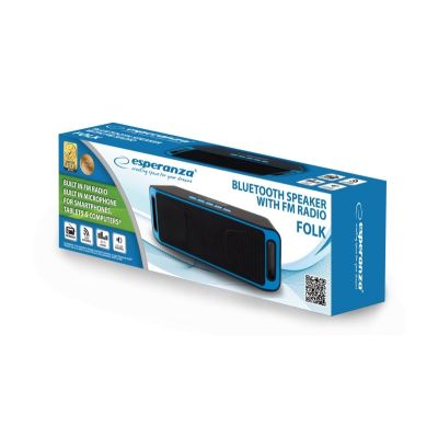 Esperanza FOLK EP126KB Bluetooth-Lautsprecher (Schwarz und Blau)