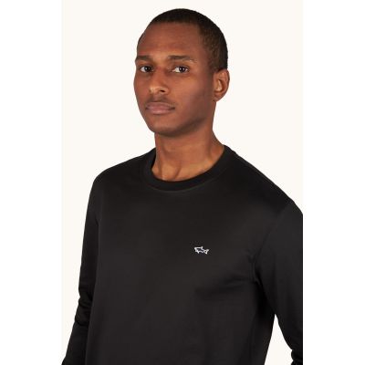 3. Paul&Shark Herren-T-Shirt aus Baumwolle, Schwarz, 99311006-11 – Klassischer Schnitt, Logo