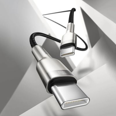 11. Baseus Cafule Series Metal Data USB-C / USB-C PD QC SCP 100W 5A 2 m Kabel - Grün