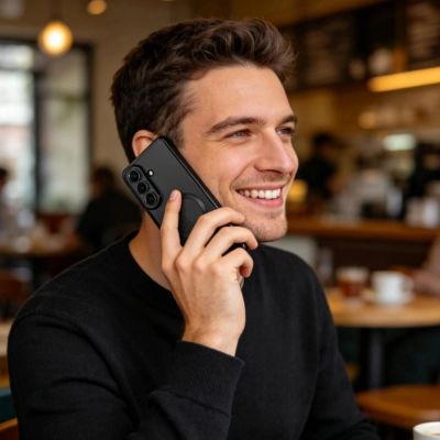 4. Tech-Protect MagFlex Hülle für Samsung Galaxy S26+ - Transparent Schwarz