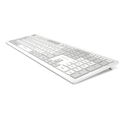 3. Sharkoon OfficePal K30W weiße Tastatur für Zuhause/Büro, USB, QWERTZ, Deutsch, Weiß