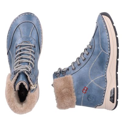 4. Gefütterte Damen-Ankle-Boots, blau, Rieker 44530-14