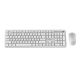 2. GEMBIRD Drahtloses Slim Pro Business Tastatur- und Maus-Set für den Schreibtisch, Weiß, RU-Layout