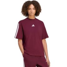 Damen-T-Shirt adidas Essentials 3-Stripes Boyfriend in Bordeaux KF6287