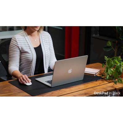 3. Twelve South DeskPad veganes Leder - Schreibtischunterlage aus veganem Leder (schwarz)
