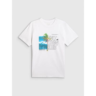 5. Herren-T-Shirt mit Aufdruck, regulär, Größe 4F 4FRSS26TTSHM4303-10S