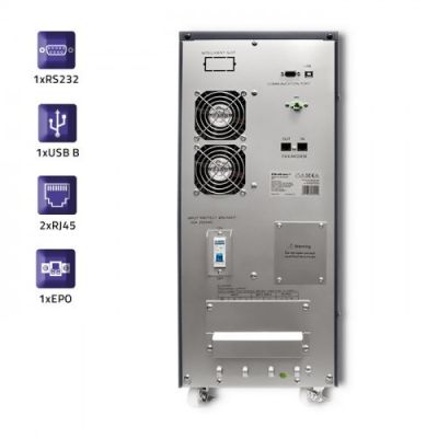 5. Qoltec Online-USV | Reine Sinuswelle | 10 kVA | 8 kW | LCD | USB