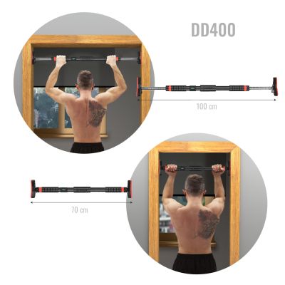 4. HMS DD400 Klimmzugstange mit Wasserwaage, Breite 70-106 cm