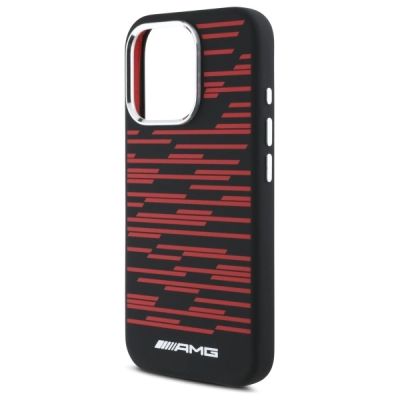 6. AMG Silikon-Grafik-MagSafe-Hülle für iPhone 16 Pro – Schwarz