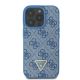 3. Guess Umhängetasche aus Leder mit Metall-Logo und Strass für iPhone 16 Pro – Blau