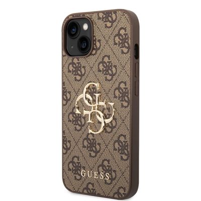 2. Guess GUHCP15S4GMGBR iPhone 15 6,1" braun/braunes Hardcase 4G Big Metal Logo
