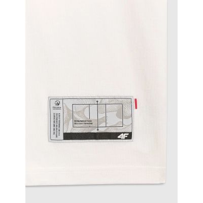 7. Herren-T-Shirt mit Volleyball-Print, Größe 4F 4FRAW25TTSHM3237-10S