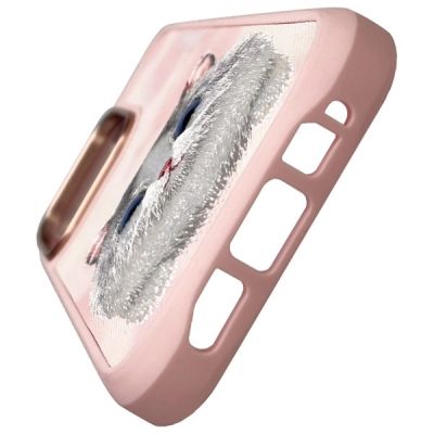 6. Nimmy Big Eyed Pet 2.0 Katzen-Schutzhülle für iPhone 16 Pro Max, Rosa