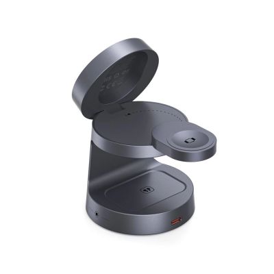 5. Tech-Protect QI2.2-25W-A48 3-in-1 Magnetisches Kabelloses Ladegerät – Marineblau
