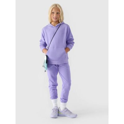 2. Mädchen-Sweatshirt mit Kapuze, offen, 4F Junior 4FJWMM00TSWSF1316-32S