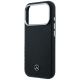 6. Mercedes Leder-Halbhülle in Holzoptik mit MagSafe-Funktion für iPhone 17 Pro – Schwarz