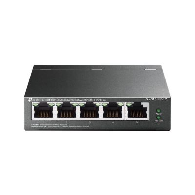 3. TP-LINK TL-SF1005LP Netzwerkkabel, unmanaged Fast Ethernet (10/100) mit PoE-Unterstützung, Schwarz
