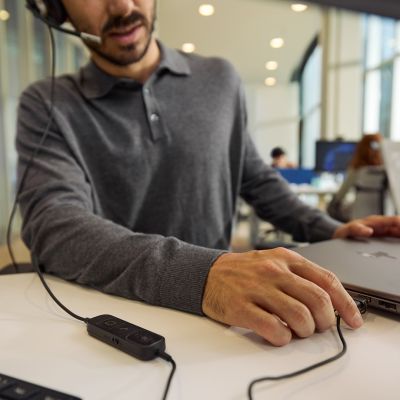 95. HP Poly Mission 615 Mono-USB-Kabel-Headset