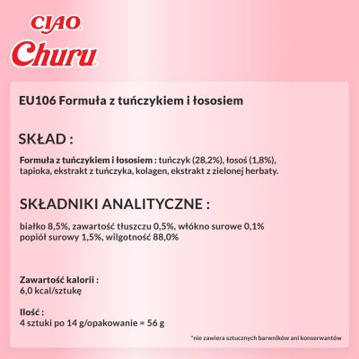 7. CHURU Thunfisch- und Lachs-Leckerli für Katzen, 4 x 14 g