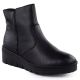 Schwarze Keilstiefeletten aus Leder für Damen, Modell Rieker X9165-01