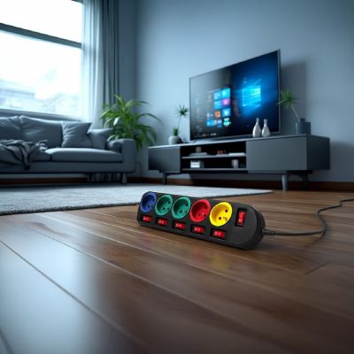 9. MACLEAN 5-fach Steckdosenleiste MCE204M
