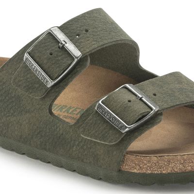 4. Birkenstock Arizona Vegan Microfaser Regular Damen-Herren Desert Dust Thyme Flip-Flops für breite Füße (1024550)