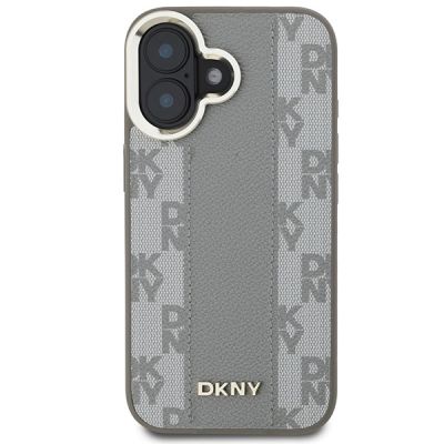 3. DKNY Checkered Pattern Magsafe-Hülle für iPhone 16 – Beige