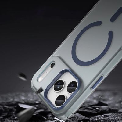 9. Magnetische Schleifhülle für iPhone 17 Pro, kompatibel mit MagSafe – Mattblau